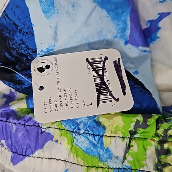 Free People Printed End Zone Pants Blue Motif $148 MSRP - Picture 12 of 12